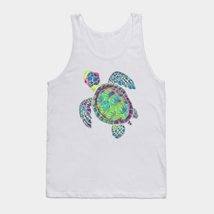 Colorful watercolor turtle design Tank Top